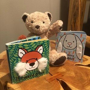 Jellycat Bear and Books - Rabbit & Fox